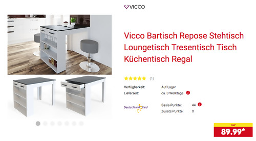 Vicco Bartisch "Repose" Weiß-Anthrazit (67 x 77,5 x 100 cm, Spanplatte) - jetzt 10% billiger Vicco Bartisch "Repose" Weiß-Anthrazit (67 x 77,5 x 100 cm, Spanplatte) - jetzt 10% billiger
