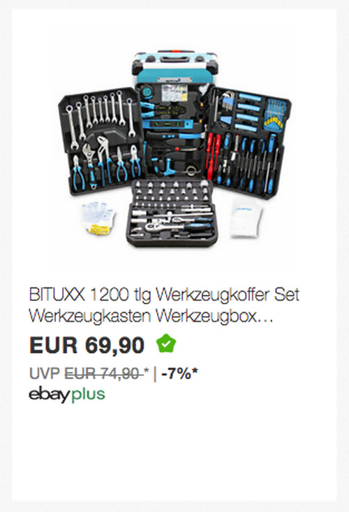 Bituxx 15421 1200-tlg. Werkzeugkoffer Set Bituxx 15421 1200-tlg. Werkzeugkoffer Set