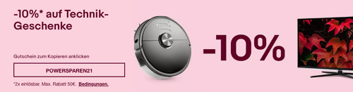 Ebay - 10% Rabatt auf Technik-Geschenke: z.B. STEBA RC 4 plus deluxe Raclette - jetzt 10% billiger