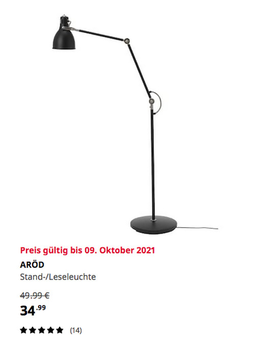 IKEA Düsseldorf - ARÖD Stand-/Leseleuchte, anthrazit, 170 cm hoch IKEA Düsseldorf - ARÖD Stand-/Leseleuchte, anthrazit, 170 cm hoch