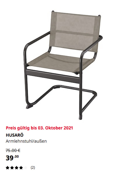 IKEA Frankfurt - HUSARÖ Armlehnstuhl/außen, dunkelgrau IKEA Frankfurt - HUSARÖ Armlehnstuhl/außen, dunkelgrau