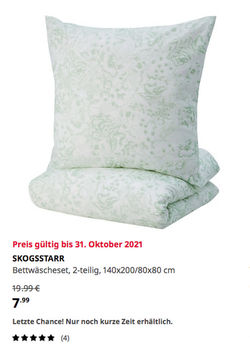 IKEA Hamburg-Moorfleet - SKOGSSTARR Bettwäscheset, 2-teilig, grün, 140x200/80x80 cm IKEA Hamburg-Moorfleet - SKOGSSTARR Bettwäscheset, 2-teilig, grün, 140x200/80x80 cm