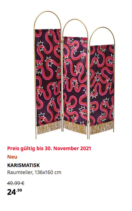 IKEA KölnGodorf KARISMATISK Raumteile... für 24,99€ (50)