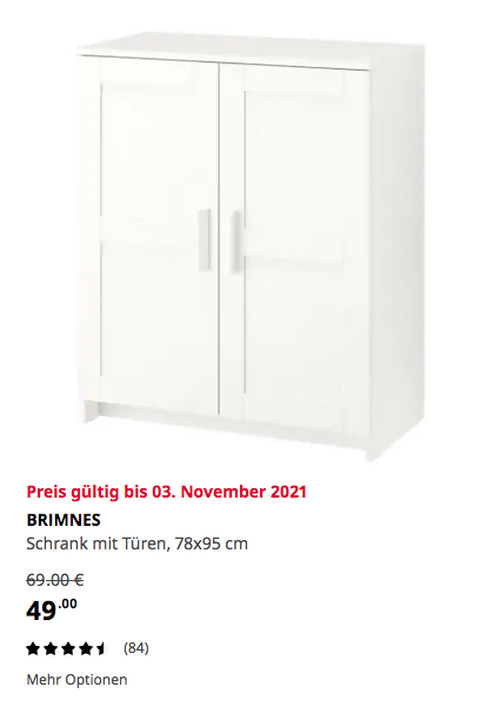IKEA Ulm - BRIMNES Schrank mit Türen, weiß, 78x95 cm IKEA Ulm - BRIMNES Schrank mit Türen, weiß, 78x95 cm
