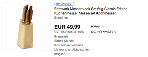 Echtwerk Messerblock Set 6tlg. "Classic Edition" (Rosenholzgriff) Echtwerk Messerblock Set 6tlg. "Classic Edition" (Rosenholzgriff)