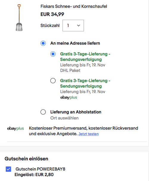 Fiskars 1001637 Schnee- und Kornschaufel, 31 cm breit - jetzt 8% billiger Fiskars 1001637 Schnee- und Kornschaufel, 31 cm breit - jetzt 8% billiger