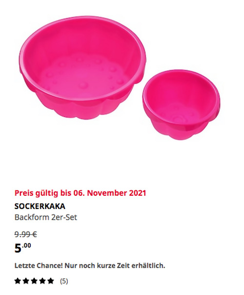IKEA Erfurt - SOCKERKAKA Backform 2er-Set, rosa - jetzt 50% billiger IKEA Erfurt - SOCKERKAKA Backform 2er-Set, rosa - jetzt 50% billiger