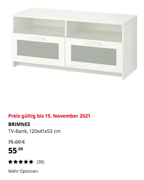 IKEA Freiburg - BRIMNES TV-Bank, weiß, 120x41x53 cm - jetzt 27% billiger IKEA Freiburg - BRIMNES TV-Bank, weiß, 120x41x53 cm - jetzt 27% billiger