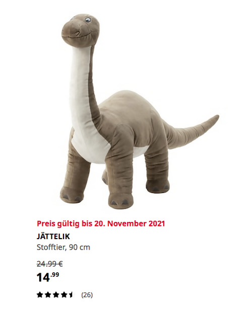 IKEA Hanau - JÄTTELIK Stofftier, Dinosaurier/Brontosaurus, 90 cm IKEA Hanau - JÄTTELIK Stofftier, Dinosaurier/Brontosaurus, 90 cm