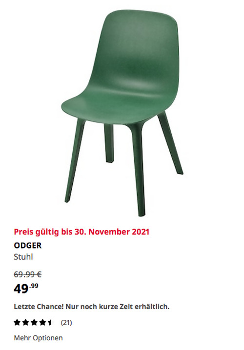 IKEA Köln-Am Butzweilerhof - ODGER Stuhl, grün IKEA Köln-Am Butzweilerhof - ODGER Stuhl, grün