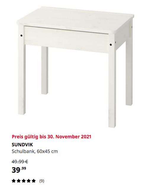 IKEA Ludwigsburg - SUNDVIK Schulbank, weiß, 60x45 cm - jetzt 20% billiger IKEA Ludwigsburg - SUNDVIK Schulbank, weiß, 60x45 cm - jetzt 20% billiger