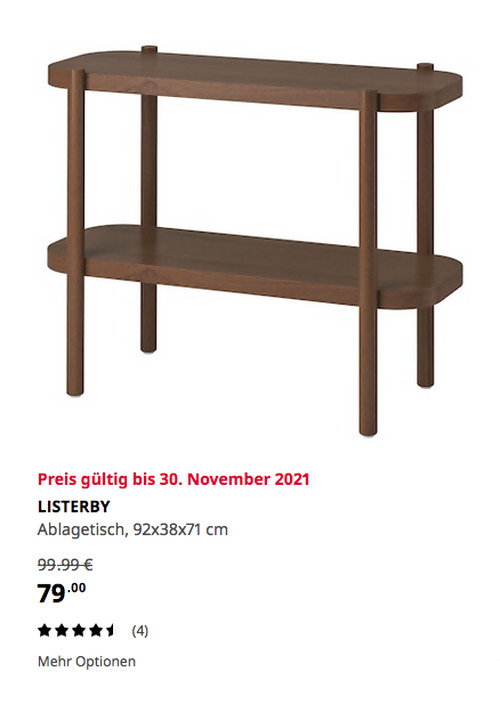 IKEA Magdeburg - LISTERBY Ablagetisch, braun, 92x38x71 cm IKEA Magdeburg - LISTERBY Ablagetisch, braun, 92x38x71 cm