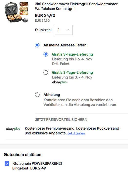 STEInBORG SB-2020 3in1 Sandwichmaker (3 austauschbare Platten, 850 Watt) - jetzt 25% billiger STEInBORG SB-2020 3in1 Sandwichmaker (3 austauschbare Platten, 850 Watt) - jetzt 25% billiger