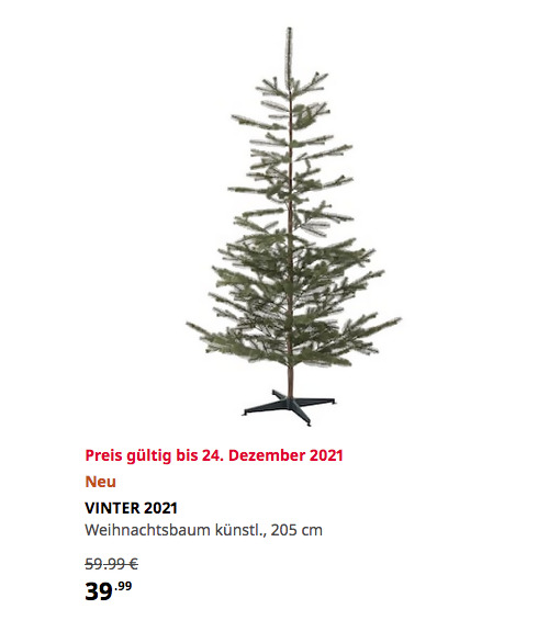 IKEA Berlin-Lichtenberg - VINTER 2021 Weihnachtsbaum künstl., drinnen/draußen grün, 205 cm IKEA Berlin-Lichtenberg - VINTER 2021 Weihnachtsbaum künstl., drinnen/draußen grün, 205 cm