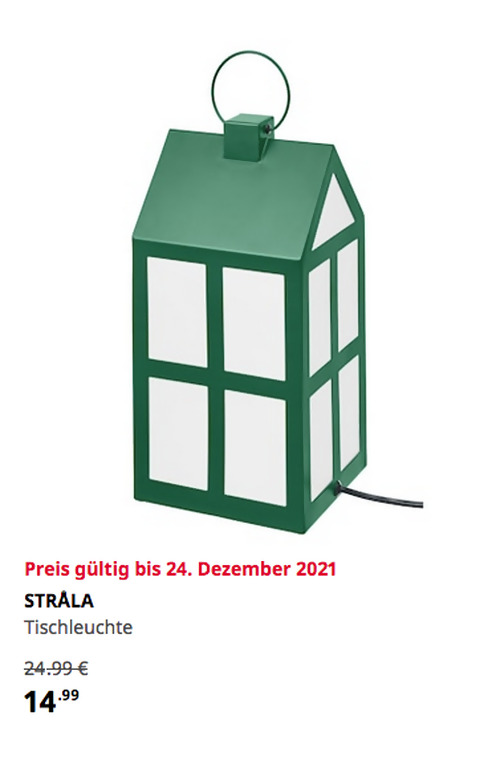 IKEA Berlin-Spandau - STRÅLA Tischleuchte, Haus/grün, 36 cm hoch IKEA Berlin-Spandau - STRÅLA Tischleuchte, Haus/grün, 36 cm hoch