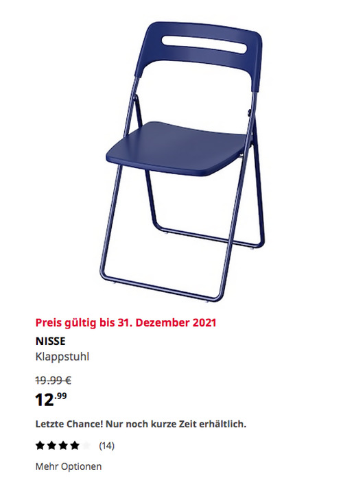 IKEA Bielefeld - NISSE Klappstuhl, blau IKEA Bielefeld - NISSE Klappstuhl, blau