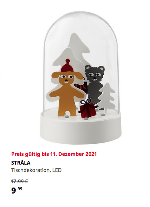 IKEA Hamburg-Schnelsen - STRÅLA Tischdekoration, LED, Bär mit Geschenk, 17 cm hoch IKEA Hamburg-Schnelsen - STRÅLA Tischdekoration, LED, Bär mit Geschenk, 17 cm hoch