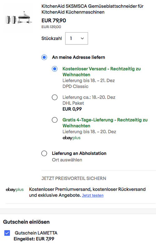 KitchenAid 5KSMSCA Gemüseblattschneider für KitchenAid Küchenmaschinen - jetzt 10% billiger KitchenAid 5KSMSCA Gemüseblattschneider für KitchenAid Küchenmaschinen - jetzt 10% billiger