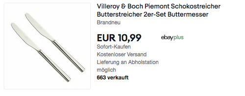 Villeroy & Boch Piemont Schokostreicher/Butterstreicher 2er-Set, Edelstahl 18/10 - jetzt 45% billiger Villeroy & Boch Piemont Schokostreicher/Butterstreicher 2er-Set, Edelstahl 18/10 - jetzt 45% billiger