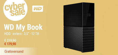 WD My Book 12 TB 3,5 Zoll externe Festplatte, schwarz (USB 3.0, kompatibel mit Time Machine) WD My Book 12 TB 3,5 Zoll externe Festplatte, schwarz (USB 3.0, kompatibel mit Time Machine)