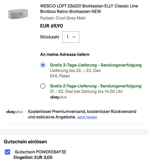 WESCO 236201 Brotkasten ELLY Classic Line, versch. Farben ( 26 x 41,5 x 14 cm, Stahlblech) - jetzt 4% billiger WESCO 236201 Brotkasten ELLY Classic Line, versch. Farben ( 26 x 41,5 x 14 cm, Stahlblech) - jetzt 4% billiger