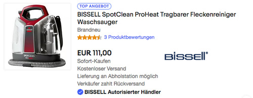 BISSELL 36988 SpotClean ProHeat Fleckenreiniger/Waschsauger, 2.5 Liter BISSELL 36988 SpotClean ProHeat Fleckenreiniger/Waschsauger, 2.5 Liter