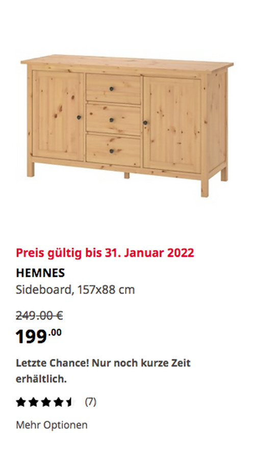 IKEA Berlin-Tempelhof - HEMNES Sideboard, hellbraun, 157x88 cm, massive Kiefer IKEA Berlin-Tempelhof - HEMNES Sideboard, hellbraun, 157x88 cm, massive Kiefer