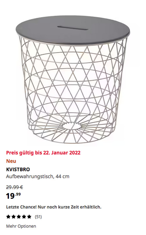 IKEA Frankfurt - KVISTBRO Aufbewahrungstisch, graubeige/dunkelgrau, 44 cm IKEA Frankfurt - KVISTBRO Aufbewahrungstisch, graubeige/dunkelgrau, 44 cm