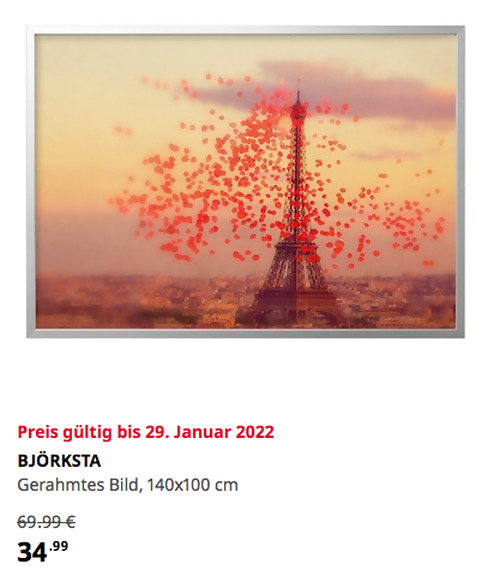 IKEA Hamburg-Schnelsen - BJÖRKSTA Gerahmtes Bild, Eiffelturm/aluminiumfarben, 140x100 cm IKEA Hamburg-Schnelsen - BJÖRKSTA Gerahmtes Bild, Eiffelturm/aluminiumfarben, 140x100 cm