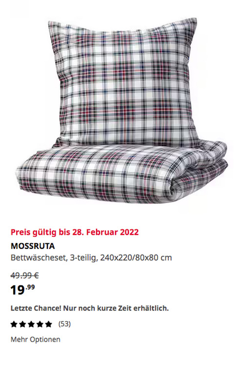 IKEA Regensburg - MOSSRUTA Bettwäscheset, 3-teilig, bunt/Karo, 240x220/80x80 cm IKEA Regensburg - MOSSRUTA Bettwäscheset, 3-teilig, bunt/Karo, 240x220/80x80 cm