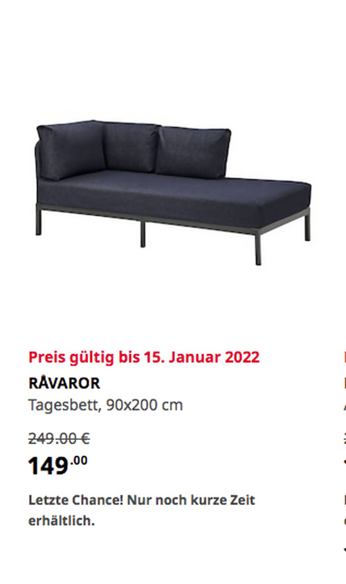 IKEA Siegen - RÅVAROR Tagesbett, Vansta dunkelblau, 90x200 cm IKEA Siegen - RÅVAROR Tagesbett, Vansta dunkelblau, 90x200 cm