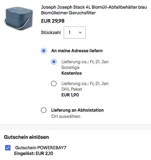 Joseph Joseph 30108 Stack 4L Biomüll-Abfallbehälter, blau - jetzt 7% billiger Joseph Joseph 30108 Stack 4L Biomüll-Abfallbehälter, blau - jetzt 7% billiger