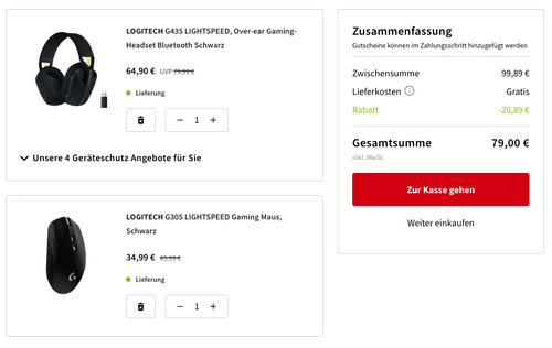 LOGITECH G435 LIGHTSPEED Over-ear Bluetooth Gaming-Headset in Schwarz inkl. LOGITECH G305 LIGHTSPEED Gaming Maus in Schwarz LOGITECH G435 LIGHTSPEED Over-ear Bluetooth Gaming-Headset in Schwarz inkl. LOGITECH G305 LIGHTSPEED Gaming Maus in Schwarz