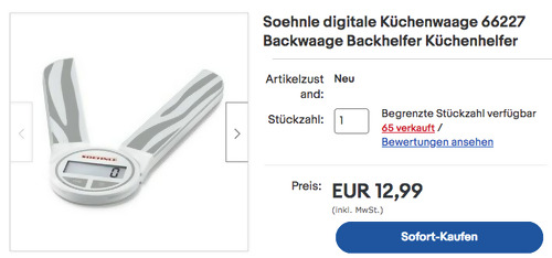 Soehnle 66227 digitale Küchenwaage "Genio", grau Soehnle 66227 digitale Küchenwaage "Genio", grau