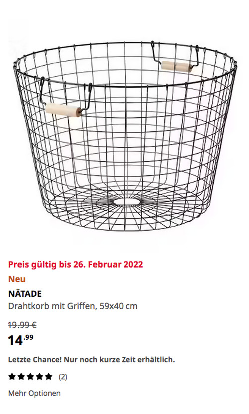 IKEA Bielefeld - NÄTADE Drahtkorb mit Griffen, schwarz, 59x40 cm - jetzt 25% billiger IKEA Bielefeld - NÄTADE Drahtkorb mit Griffen, schwarz, 59x40 cm - jetzt 25% billiger