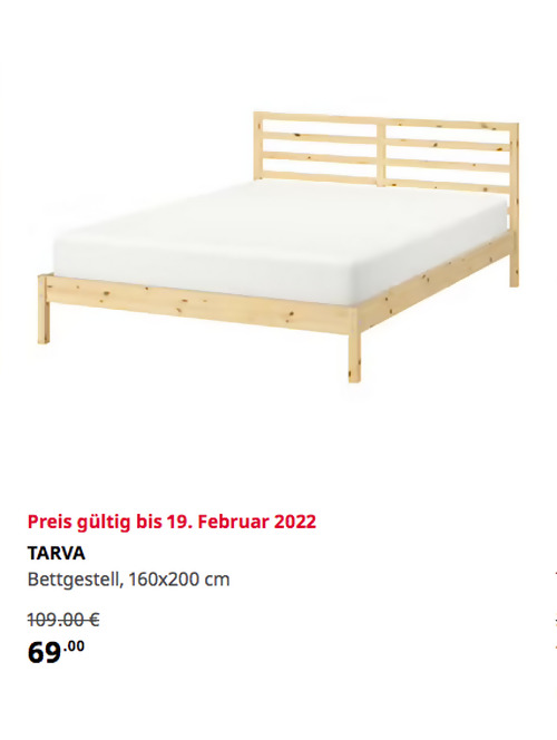 IKEA Duisburg - TARVA Bettgestell, Kiefer, 160x200 cm - jetzt 37% billiger IKEA Duisburg - TARVA Bettgestell, Kiefer, 160x200 cm - jetzt 37% billiger
