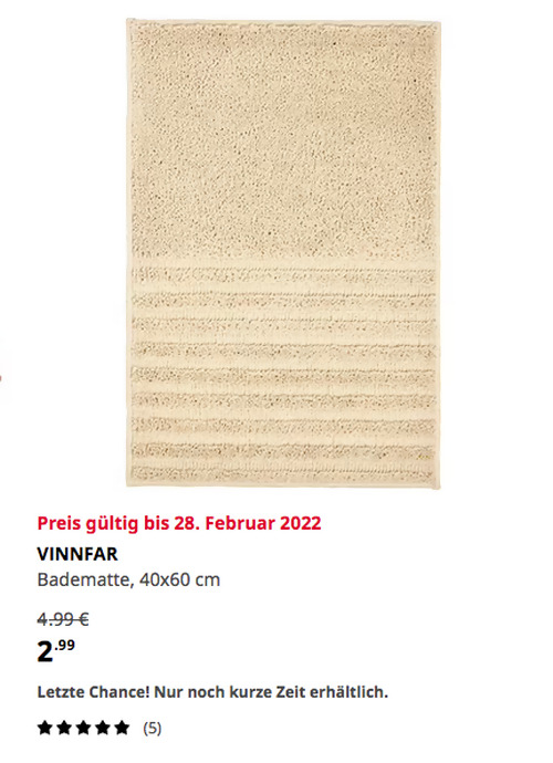 IKEA Regensburg - VINNFAR Badematte, hellbeige, 40x60 cm - jetzt 40% billiger IKEA Regensburg - VINNFAR Badematte, hellbeige, 40x60 cm - jetzt 40% billiger