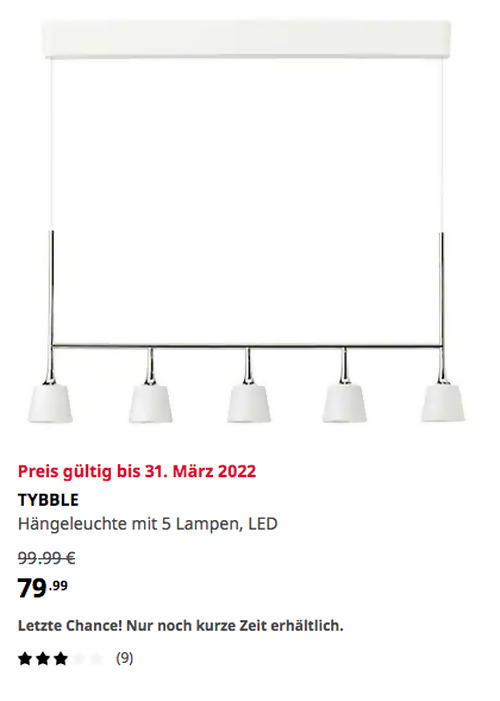 IKEA Rostock - TYBBLE Hängeleuchte mit 5 Lampen, LED, vernickelt/opalweiß Glas - jetzt 20% billiger IKEA Rostock - TYBBLE Hängeleuchte mit 5 Lampen, LED, vernickelt/opalweiß Glas - jetzt 20% billiger