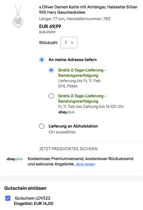 s.Oliver 2026089 Damen Halskette mit Herzanhänger (72+5 cm, 925er Sterling Silber, Zirkonia synth.) - jetzt 20% billiger s.Oliver 2026089 Damen Halskette mit Herzanhänger (72+5 cm, 925er Sterling Silber, Zirkonia synth.) - jetzt 20% billiger
