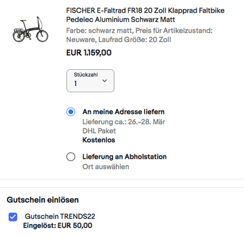 FISCHER FR18 20 Zoll E-Faltrad, schwarz (ca. 80 km Reichweite) FISCHER FR18 20 Zoll E-Faltrad, schwarz (ca. 80 km Reichweite)