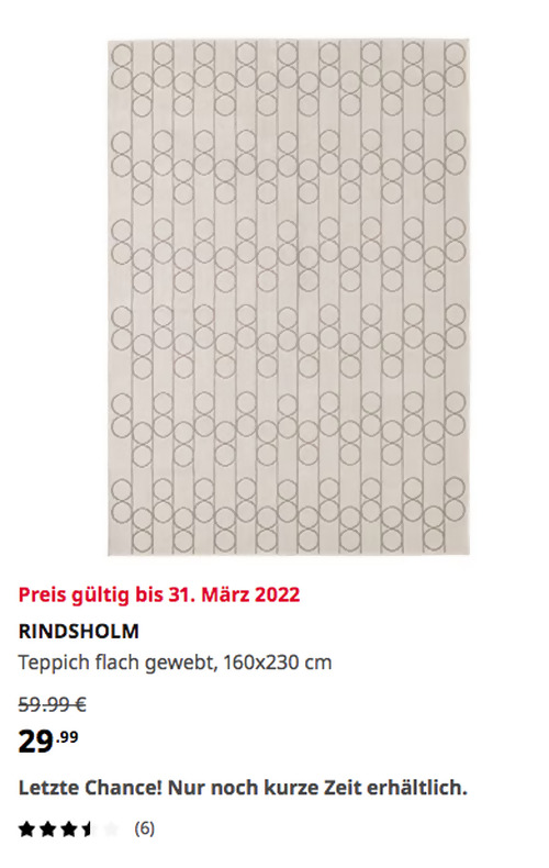 IKEA Bielefeld - RINDSHOLM Teppich flach gewebt, beige, 160x230 cm - jetzt 50% billiger IKEA Bielefeld - RINDSHOLM Teppich flach gewebt, beige, 160x230 cm - jetzt 50% billiger