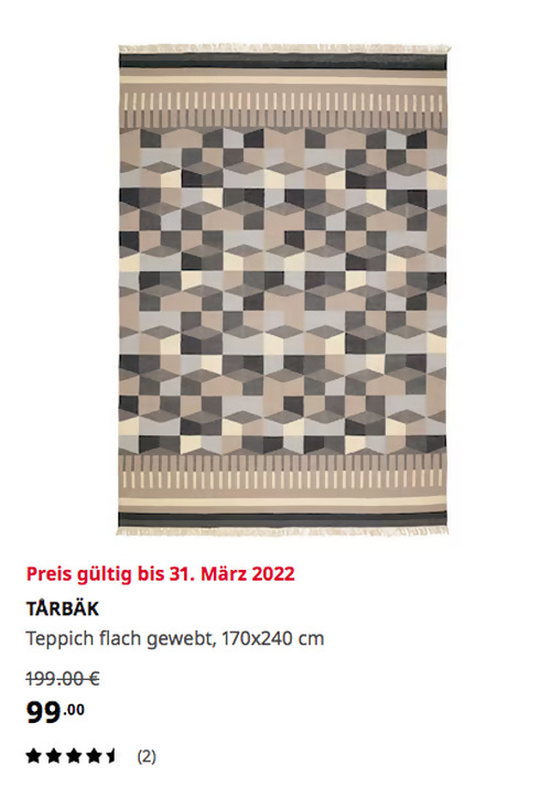 IKEA Düsseldorf - TÅRBÄK Teppich flach gewebt, Handarbeit/grau/beige, 170x240 cm - jetzt 50% billiger IKEA Düsseldorf - TÅRBÄK Teppich flach gewebt, Handarbeit/grau/beige, 170x240 cm - jetzt 50% billiger
