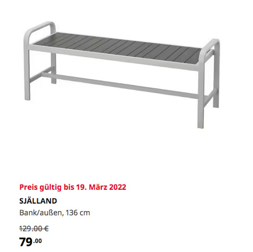 IKEA Erfurt - SJÄLLAND Bank/außen, hellgrau/dunkelgrau, 136 cm - jetzt 39% billiger IKEA Erfurt - SJÄLLAND Bank/außen, hellgrau/dunkelgrau, 136 cm - jetzt 39% billiger