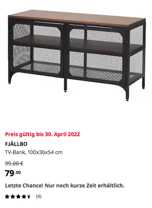 IKEA Köln-Godorf - FJÄLLBO TV-Bank, schwarz, 100x36x54 cm IKEA Köln-Godorf - FJÄLLBO TV-Bank, schwarz, 100x36x54 cm