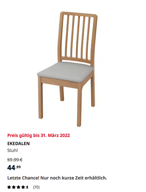 IKEA Osnabrück - EKEDALEN Stuhl, Eiche/Orrsta hellgrau - jetzt 25% billiger IKEA Osnabrück - EKEDALEN Stuhl, Eiche/Orrsta hellgrau - jetzt 25% billiger