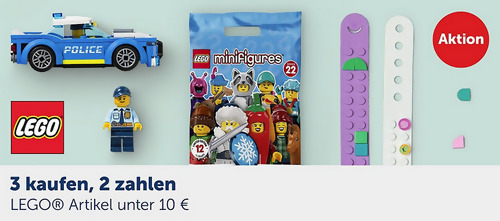 myToys.de - 3 kaufen, 2 zahlen LEGO Artikel unter 10 - Aktion, gilt bis zum 07.03.2022 - jetzt 33% billiger