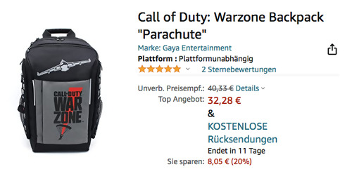 Call of Duty: Warzone Backpack "Parachute" Call of Duty: Warzone Backpack "Parachute"
