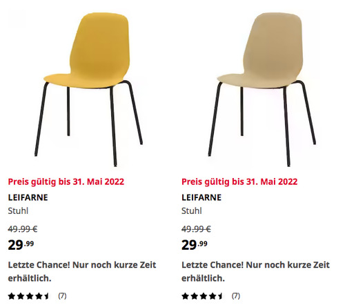 IKEA Braunschweig - LEIFARNE Stuhl, hell olivgrün oder dunkelgelb/Broringe schwarz - jetzt 40% billiger