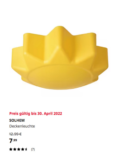 IKEA Braunschweig - SOLHEM Deckenleuchte, gelb Sonne, 35 x 15 cm - jetzt 38% billiger IKEA Braunschweig - SOLHEM Deckenleuchte, gelb Sonne, 35 x 15 cm - jetzt 38% billiger