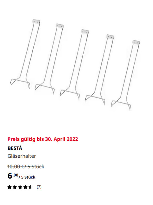 IKEA Mannheim - BESTÅ Gläserhalter, 5 Stück - jetzt 40% billiger IKEA Mannheim - BESTÅ Gläserhalter, 5 Stück - jetzt 40% billiger